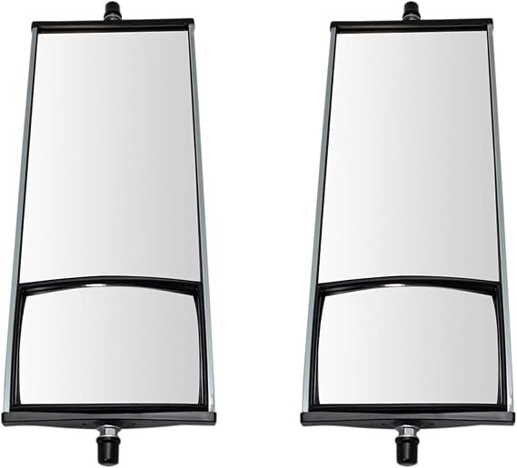 Door Mirror Set (16x6.5 inch West Coast Style) - Manual Adjustment - for 2007 Mitsubishi Fuso FE140