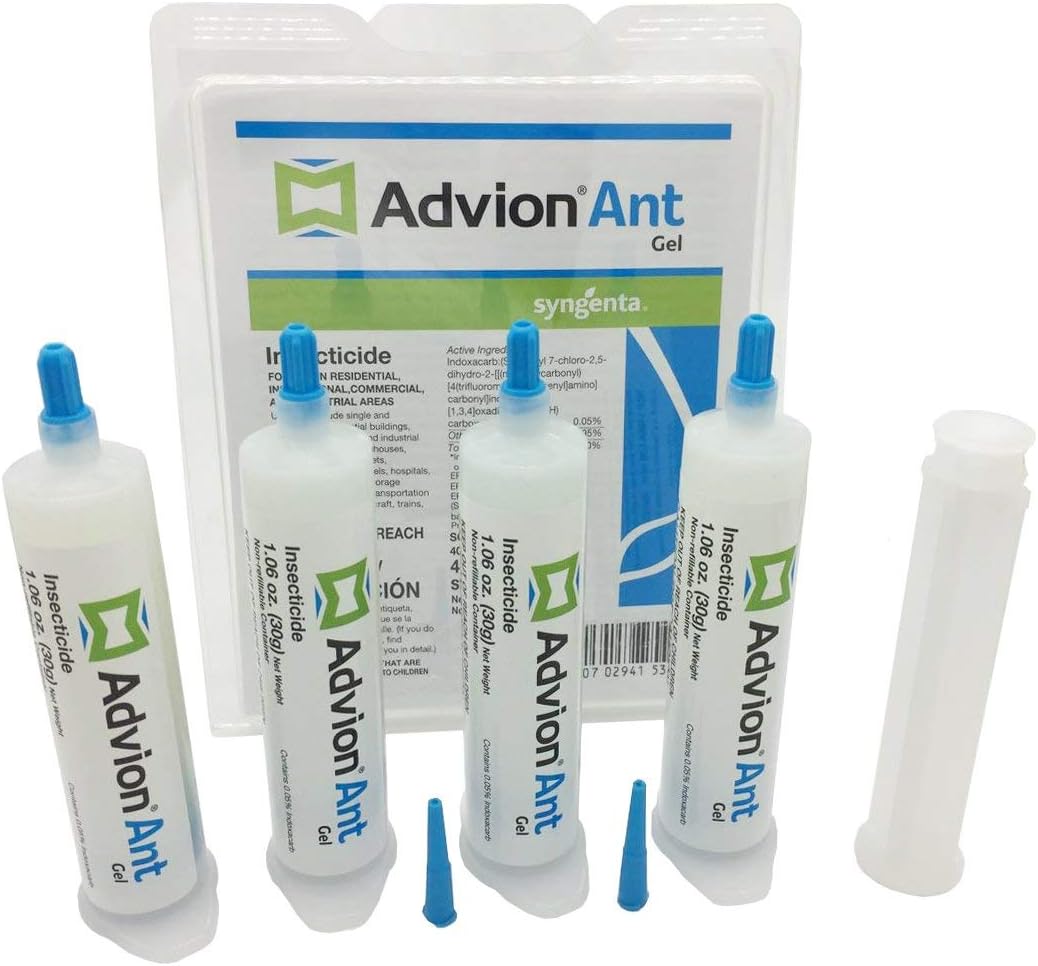 Advion Ant Gel Bait, Case Pack 100 Tubes x 30-Grams, Effective Ant Bait, Formulated with 0.05% Indoxacarb, Indoor and Outdoor Use, Ant Killer Gel for Control of Most Major Ant Species