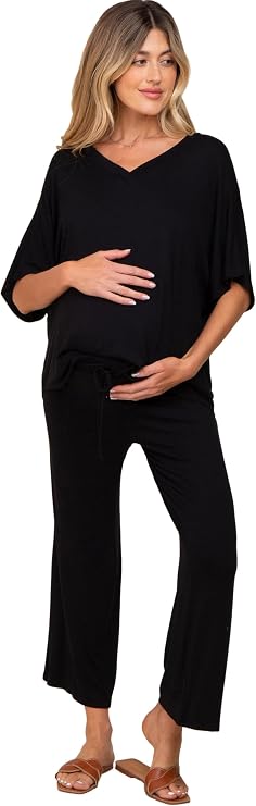 PinkBlush Cropped Pant Maternity Set