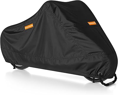 300D Motorcycle Cover Waterproof Outdoor, 96.5 inch Fits for Harley Davidson Sportster Iron 8831200, Forty-Eight, Nightster, Nightster Special, Street 500750, Honda Rebel 3005001100, Black
