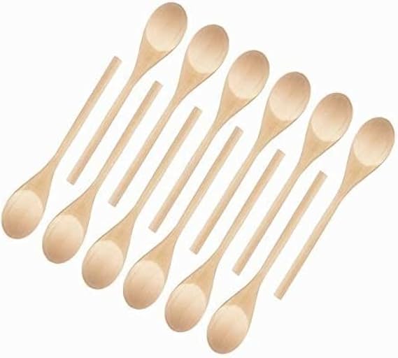 Kitchen Wooden Spoons Mixing Baking Serving Utensils Puppets 10 In - 12 Pack