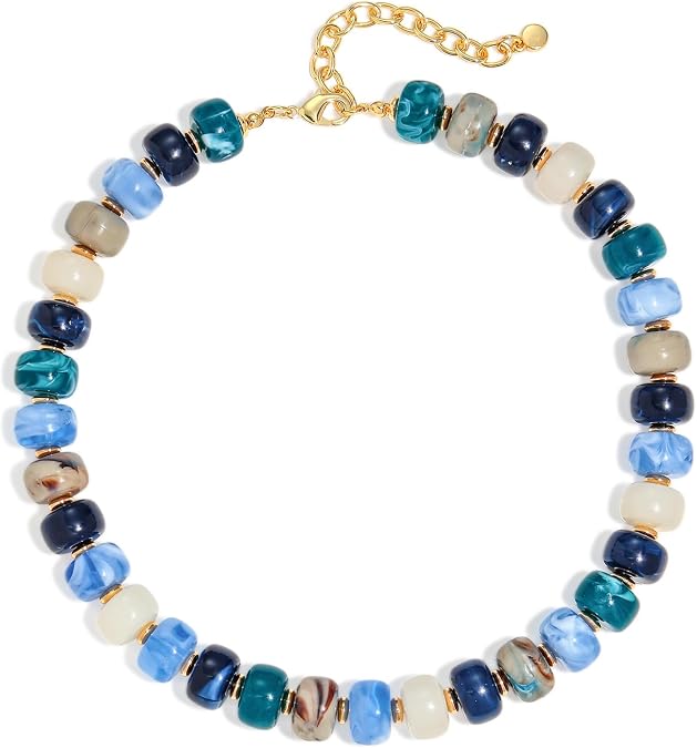 Beaded Necklace for Women Trendy Multicolor Statement Necklace