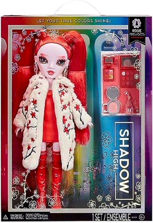 Rainbow High Shadow High Rosie - Red Fashion Doll. Fashionable Outfit, Extra Long Hair & 10+ Colorful Play Accessories. Great Gift for Kids 4-12 Years Old & Collectors