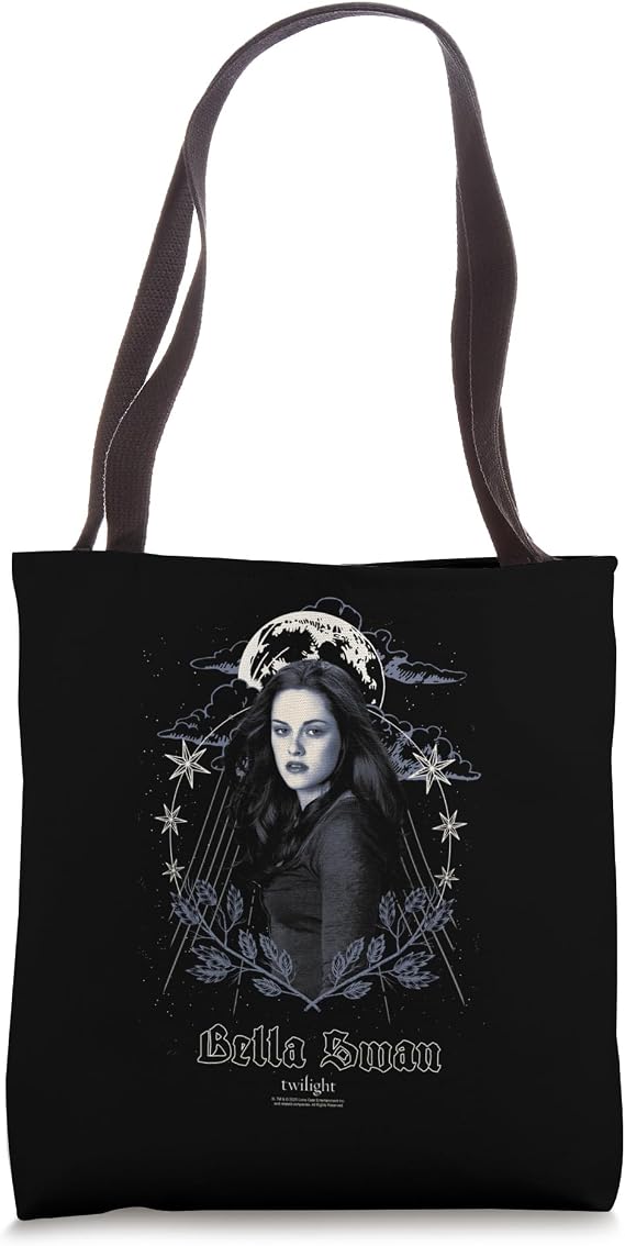 Twilight Bella Swan Moon and Stars Illustration Quote Movie Tote Bag