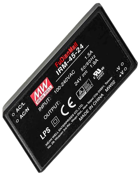 Mean Well 45W AC-DC PCB-Mount Green Power Module 48V DC Power Supply Variable Voltage Transformer 24V 1.9A IRM-45-24