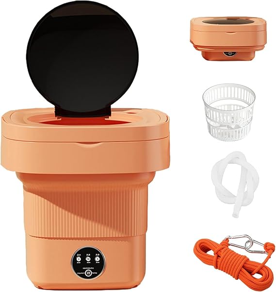 Blue Light Portable Washing Machine, 14.7L Mini Folding Washing Machine, Suitable for Baby Clothes, Underwear, Socks, Towels or Small Items,Portable Washer for Camping, RV, Travel, Small Spaces