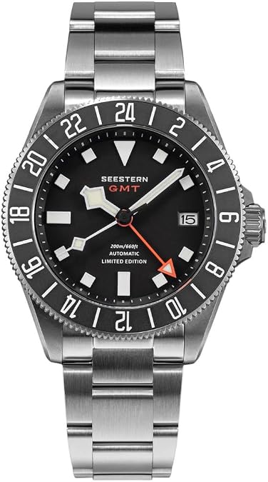 Classic Titanium Diving Men Watch Automatic NH34 Movement Waterproof 200M GMT Wristwatches Sapphire Crystal