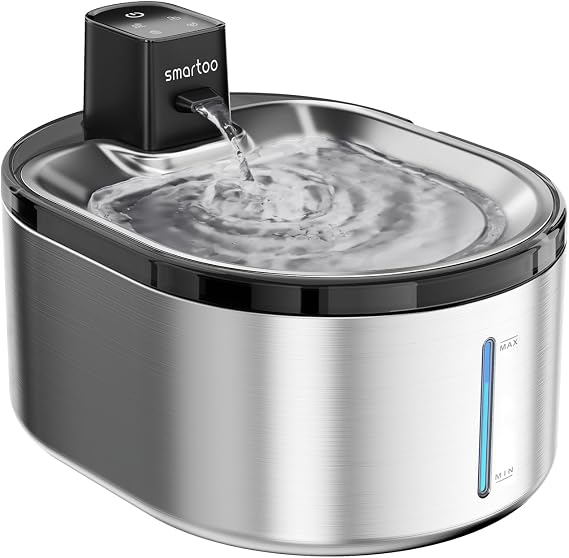 Smartoo Wireless Cat Water Fountain Stainless Steel,152oz/4.5L Cat Fountain