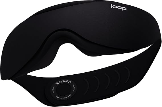 Loop Eclipse Sleep Mask Premium Light-Blocking Eye Mask for Sleep | For Travel, Napping & Side Sleepers. Deeper Darkness for Easier Rest. Face-Hugging Fit with Eyelash Clearance