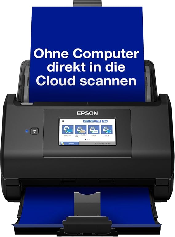 Epson WorkForce ES-580W Scanner Document Scanner (Scans without PC 35 Pages or 70 Images per Minute up to DIN A4 Two-Sided Scan in One Go Automatic Alignment) One Size