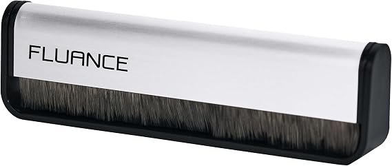 Fluance Anti-Static Carbon Fiber Record Cleaning Brush - Safely Removes Dust & Static from Vinyl Records to Preserve Sound Quality and Reduce Pops, Crackles, Surface Noise (VB50)