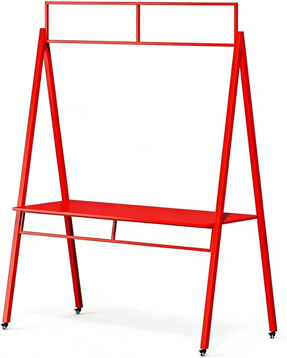 Mobile Metal Stalls, Foldable Street Food Carts, Portable Booths for Selling Goods, Market Street Food Vendors(Red,L 120cm/47.2in)