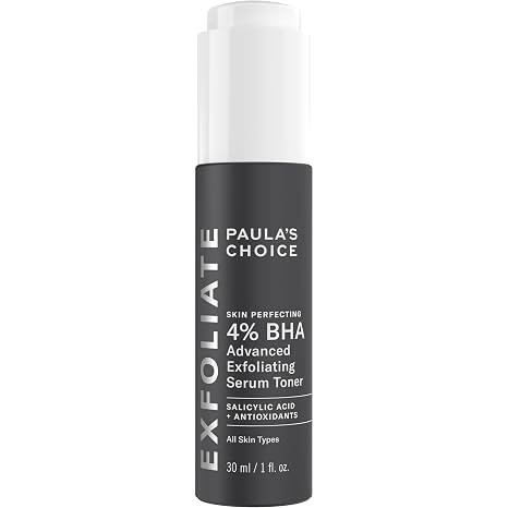 Paula's Choice SKIN PERFECTING 4% BHA Exfoliating Serum Toner, 1 Fl Oz