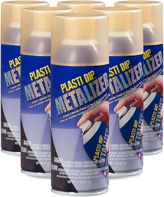 Plasti Dip Spray Gold Metalizer 11oz (6 Pack)