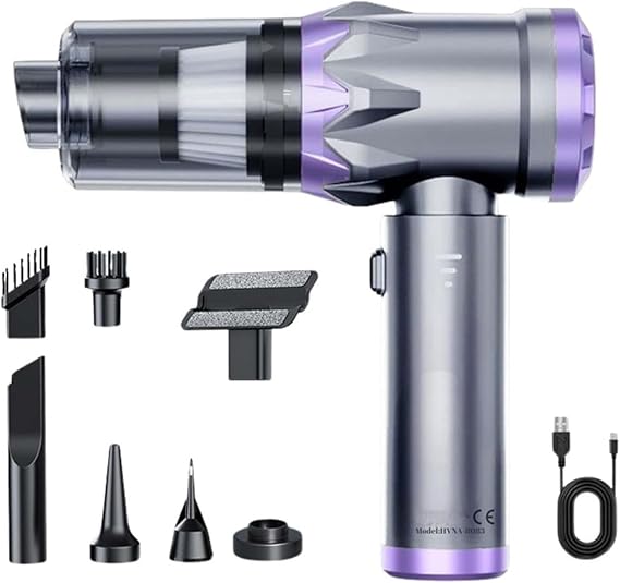 AEE® Kablosuz Güçlü Araç Süpürgesi ve Hava Üfleyici | 20000Pa Turbo Vakum Gücü | 3 Kademeli Fırçasız Motor | Şarjlı Mini El Süpürgesi | HEPA Filtreli Oto Süpürgesi | Ev Ofis Araba Temizlik Makinesi |