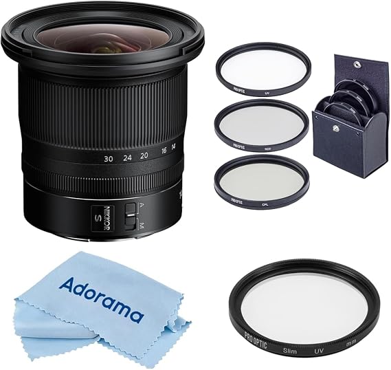 Nikon NIKKOR Z 14-30mm f/4 S Lens, Bundle with Digital 3 Multi Coated Lens Filter, Cleaning Cloth, Nikon
