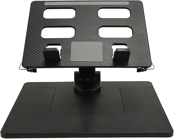 Laptop Stand with 360° Rotating Base, Ergonomic Adjustable Notebook Stand, Collapsible Laptop Riser with Anti - Slip Rubber Pads and Heat Dissipation Holes for Home