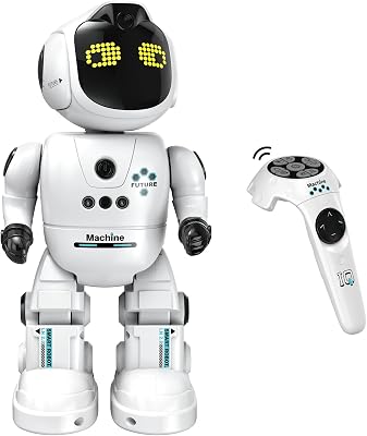 Remote Control Robot for Kids, Gesture Sensing Interactive Smart RC Robot, Rechargeable Programmable Remote Control Robot Gift Toy for Boys & Girls 3 4 5 6 7 Years Old