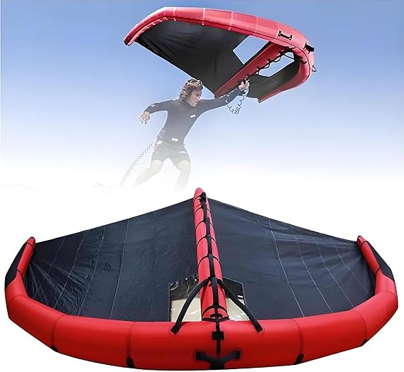 Inflatable Hydrofoil Board with Handheld Sail and Kitesurfing Wing for Water Sports and Kiteboarding