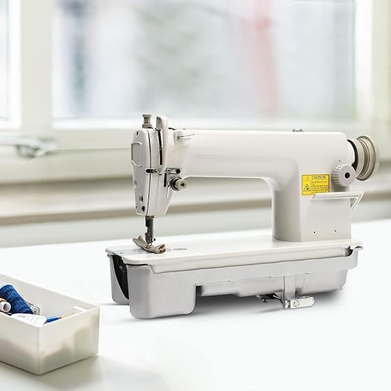 Industrial Sewing Machine for Heavy Fabrics and Leather | Straight Stitch Equipment for Canvas, Cotton, and Repair Work