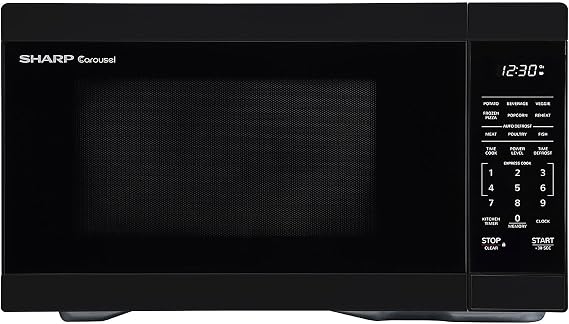 Sharp 1.1-Cu. Ft. Countertop Microwave Oven, Black (SMC1161HB)