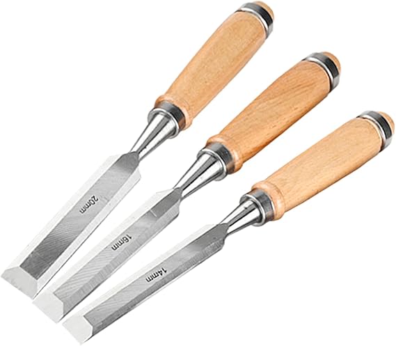 Woodworking chisel set-3-piece set with beech high impact comfortable handle