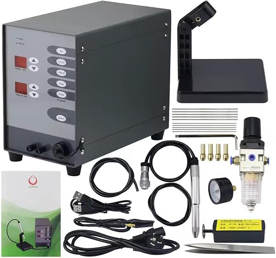 Automatic CNC Spot Welding Machine, Handheld Laser Welding Machine Portable for Metal, 220v Permanent Jewelry Welder kits Weldable Solid Gold, Aluminum, Titanium Welding,220V