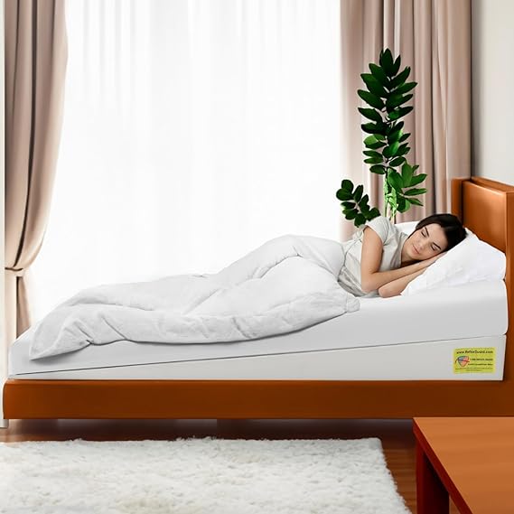 Reflux GuardTMBed Wedge for Acid Reflux Full-Width Mattress Wedge Incline Elevator (GERD) Treatment - (California King: 72" W x 60" L x 6" H) - Cover Included