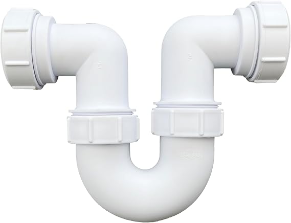 Multi-fit Running Swivel P Trap 40mm (1.1/2') Sink Waste Pipe Trap, BS EN 274-1:2002 Compliant. with EPDM Sealing Washer and 75mm Seal. Basin Trap, Ideal for Effective Kitchen Sink Trap Solution