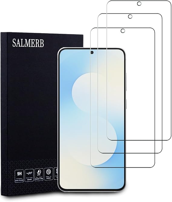 3 Pack Screen Protector for Sam Galaxy S25 FE Full Coverage,Anti-Scratch,High Transparency,Anti-fingerprint,Bubble-Free,Premium Tempered Glass