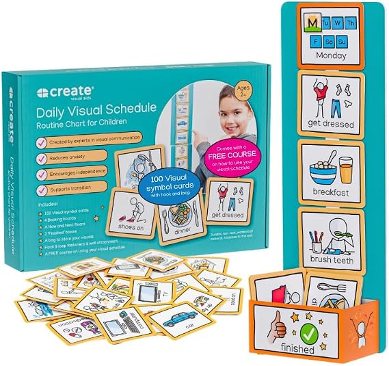 Visual Schedule Daily Routine Chart for Kids with Course - Autism ADHD