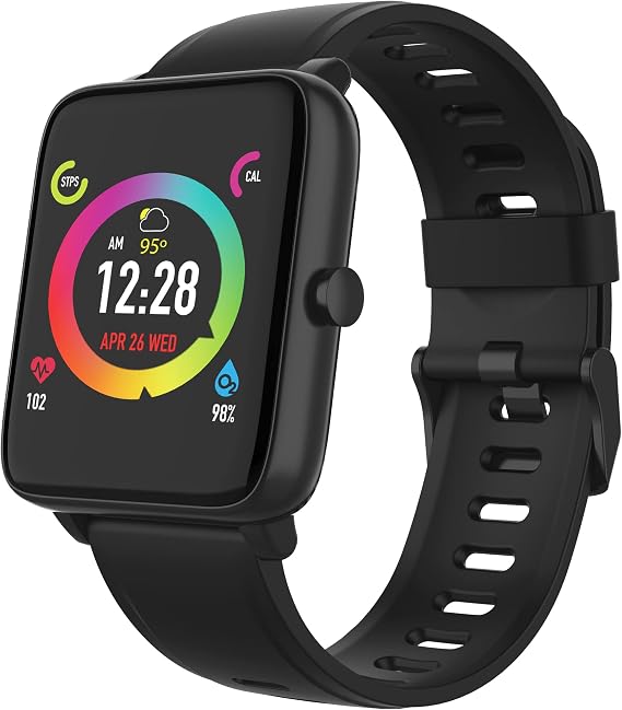 3Plus Vibe Lite Smartwatch Built-in Fitness Tracker with Heart Rate and Blood Oxygen Monitor,Sleep Monitor IP68 Waterproof HD Color Touchscreen for Men Women Compatible