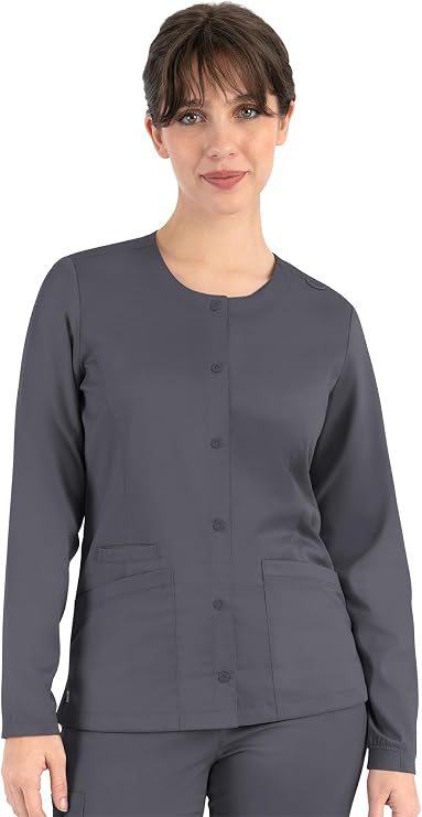 Maevn Matrix Women's Round Neck Snap Jacket