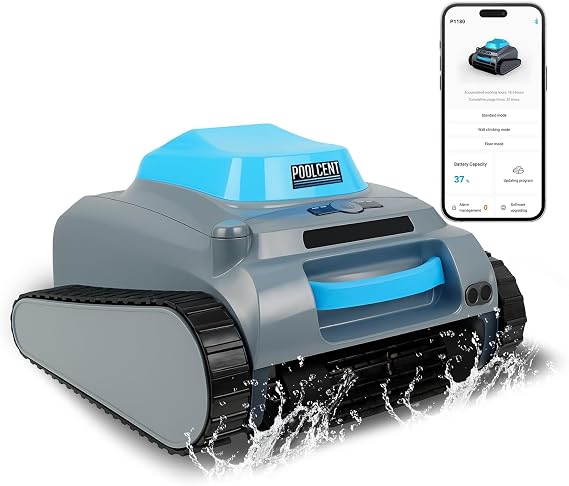 Cordless Robotic Pool Cleaner with Wall Climbing