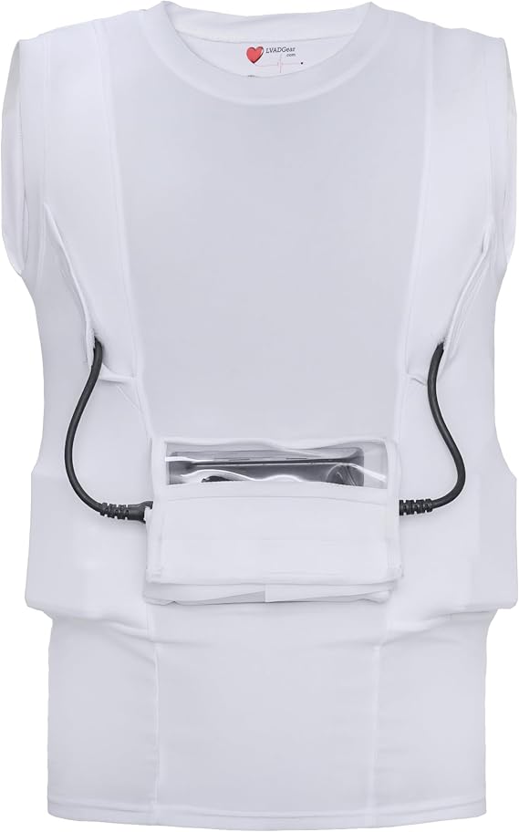 LVAD Mens Tank Top for HeartWare | Ultrathin Spandex Mesh Fabric | Designed for Comfort & Safety