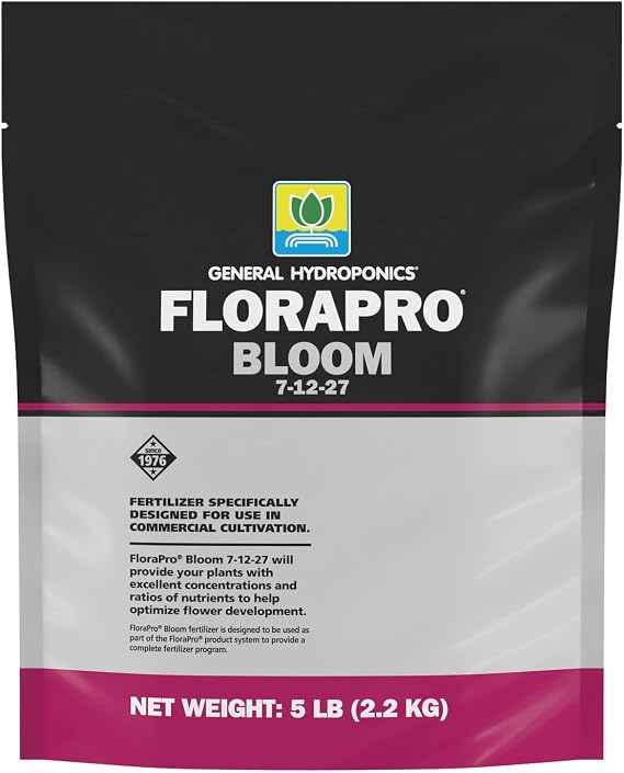 General Hydroponics FloraPro Bloom 7-12-27, Nutrient for Commercial Cultivation, 5 lbs.