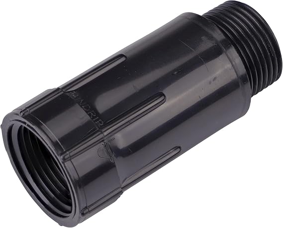 Raindrip R462CT Pressure Regulator, 3/4 in. FPT X 3/4 in. FPT, 15-20 PSI, for Drip Irrigation Systems, Attach to Outdoor Faucet, Hose Bibb, 1-Pack Blister package, Black