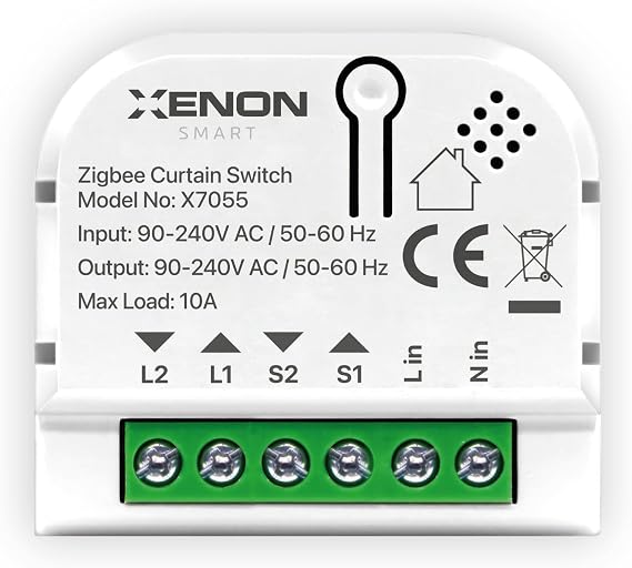 Xenon Smart Smart Shutter Switch Electric Shutter Control Module for Curtain and Blinds Mobile Application Controlled Shutter Switch Timer Switch Zigbee X7055