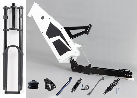 KEYU Enduro ebike Frame FX DIY Ebike Frame Ebike Full Suspension Frame Rear Drive Motor Electric Bike Frame Ebike Frame Kit Bomber Ebike Frame Kit