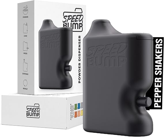 Portable Pepper Shaker (Black) - Versatile Seasoning Set, Multi Functional Salt Dispenser Spice Shakers for Easy Use - Convenient & Durable Plastic Salt and Pepper Dispenser for Fine Spices
