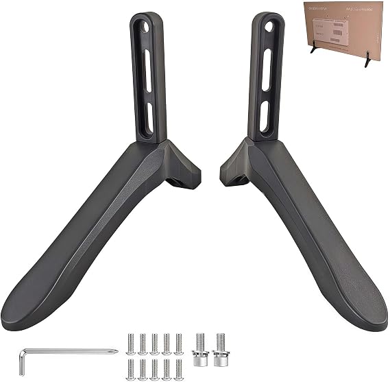 2 Pcs Universal Tv Legs, Portable Universal Tv Stand Base for Most 28-65 inch LCD/LED/OLED Flat & Curved TVs Television Flat Stands Legs with Accessories Easy to Install