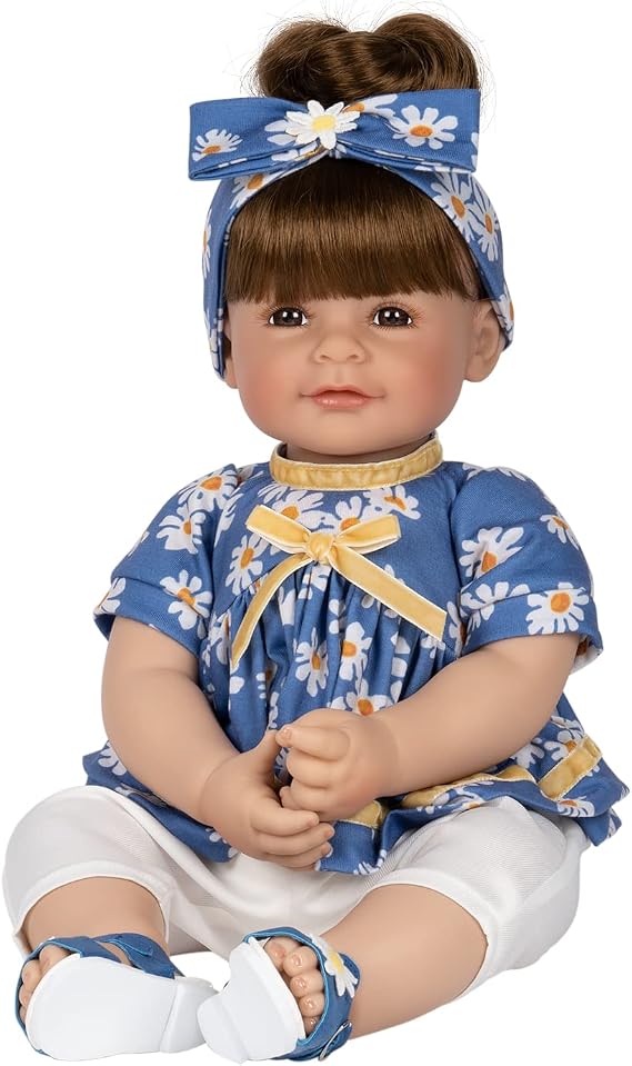 Adora Toddler Time Babies, 20" Premium Doll with Hand Painted Eyelashes and Face, Fresh Baby Powder Scent and Removable Clothing, Birthday Gift for Ages 6+ Summer Lovin'