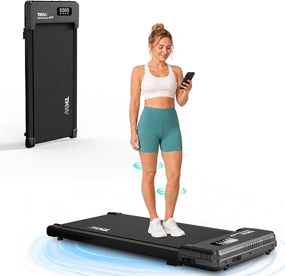 Walking Pad with Vibration Plates, 3 in 1 Walking Vibration Pad, Walking Pad with Incline, Under Desk Walking Pad with Remote Control and LED Display for Home Small Space