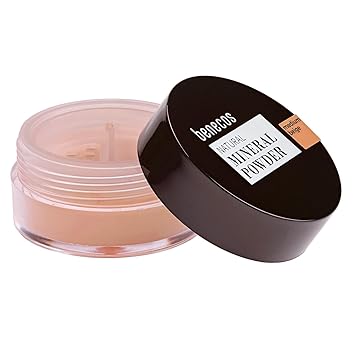 Benecos Loose Mineral Powder - for Medium Skin Tone, Anti Aging, Talc-Free Loose Face Powder Makeup (Medium Beige)