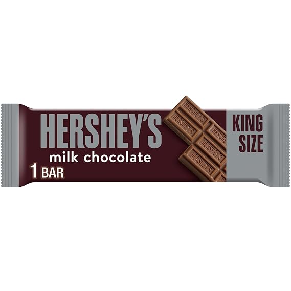 HERSHEY'S Milk Chocolate King Size, Candy Bar, 2.6 oz