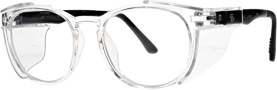 Safety Reading Glasses RX-190 - Round Frame with Anti-Fog Coating - Magnifying Lenses - Meet ANSI Z87-2+ and EN 166