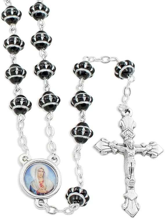 Equisite Handmade Italian Rosary with Sacred Heart of Mary