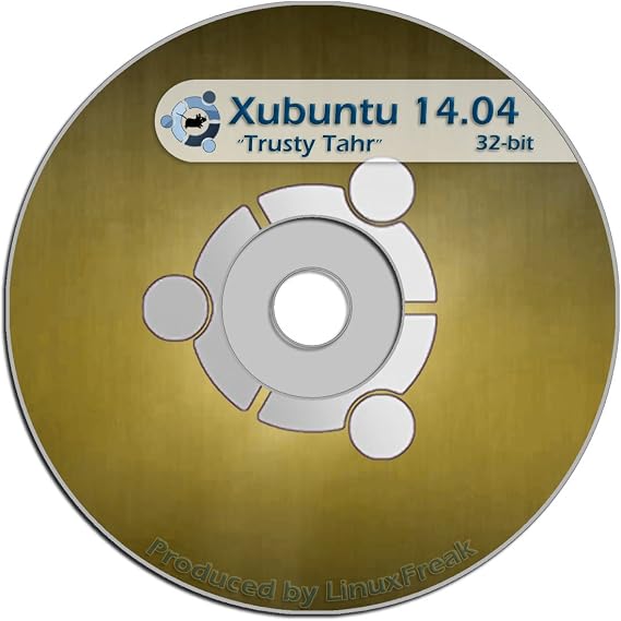 Xubuntu Linux 14.04 CD - FAST Desktop Live DVD - Official 32-bit Release