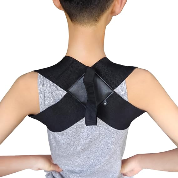 Posture Corrector Back Support Strap, Men and Women, Black
