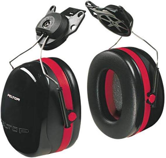 3M H10P3E Peltor Optime 105 Helmet Attachable Earmuff, Ear Protectors, Hearing Protection, NRR 27 dB, Black, Large